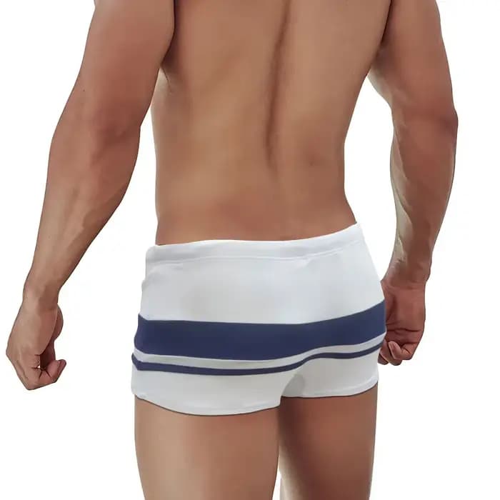 UXH – maillot de bain Sexy pour hommes, boxer, short à rayures, costume de bain, pantalon de plage, été, surf