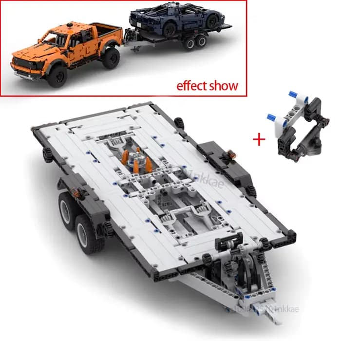 NOUVEAU Remorque F-150 Raptor inclinable avec treuil, blocs de construction techniques, briques d'assemblage DIY, jouet pour enfants, cadeau