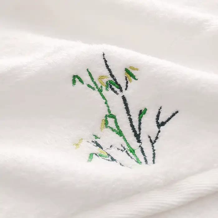 Ensemble de serviettes en Fiber de bambou brodées pour adultes, serviette de bain Super absorbante de couleur unie de haute qualité, serviettes de bain et essuie-mains pour la maison