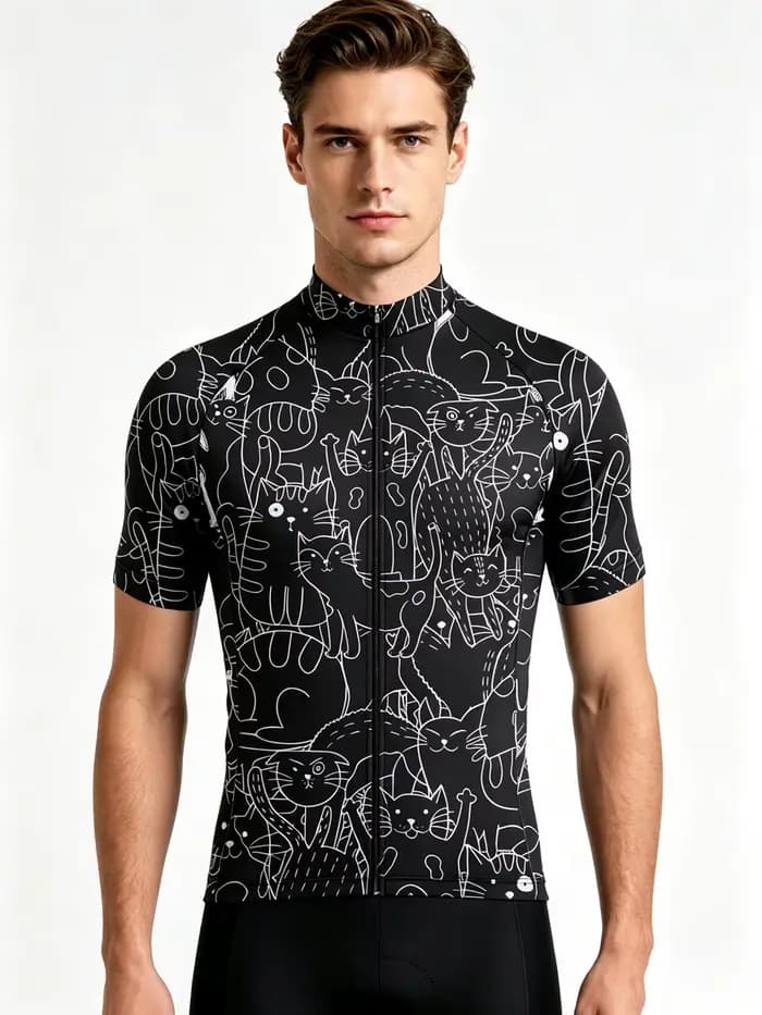 Maillot de cyclisme pour hommes, vêtements à manches courtes, maillot de cyclisme respirant à séchage rapide, noir, haute qualité, Espagne, été, nouvelle équipe
