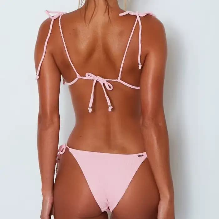 Femmes Bandeau maillot de bain Bikini Pit rayure tissu Simple solide Sexy maillot de bain pansement rose/jaune/noir/blanc/rouge/bleu maillot de bain