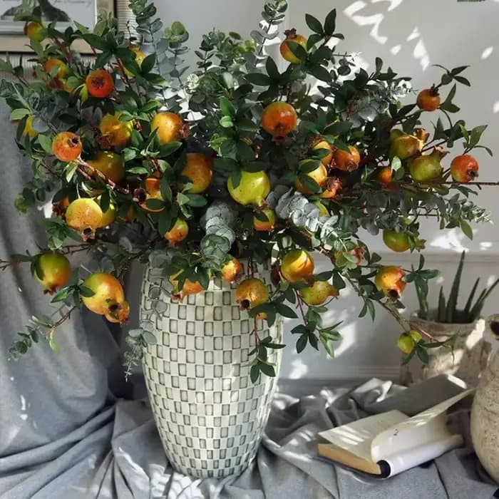Grenade artificielle pour la décoration de la maison, fruit simulé, accessoires de photographie, plantes artificielles, décoration d'automne