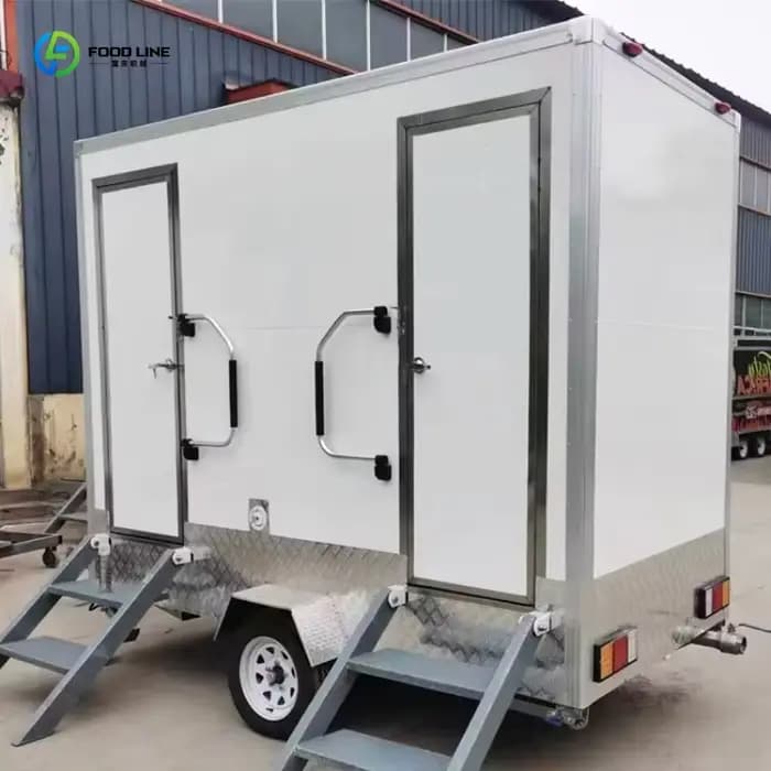 Salle de bain mobile VIP personnalisée avec matériaux de haute qualité et diffuseur de parfum intégré pour une utilisation de luxe en extérieur