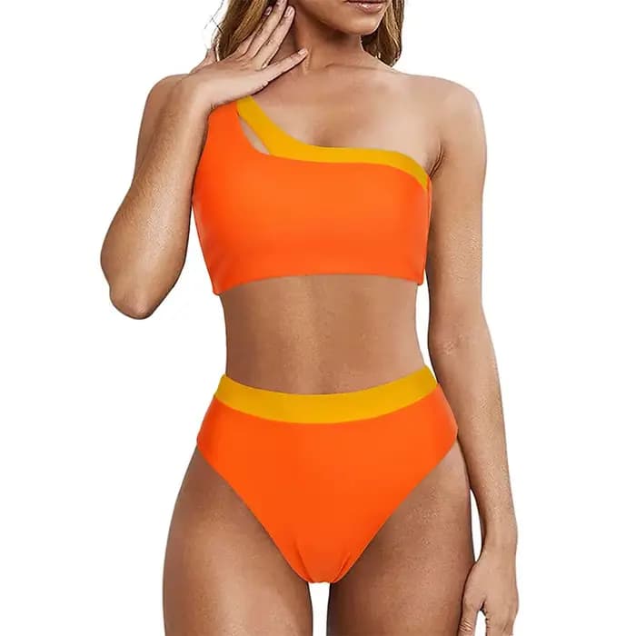 Bikini 2023 femmes taille haute maillot de bain Sexy une épaule maillots