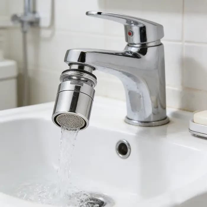 Robinet de salle de bain en laiton à rotation 360°, économiseur d'eau, aérateur, pulvérisateur, bec de robinet de cuisine, accessoires de robinetterie