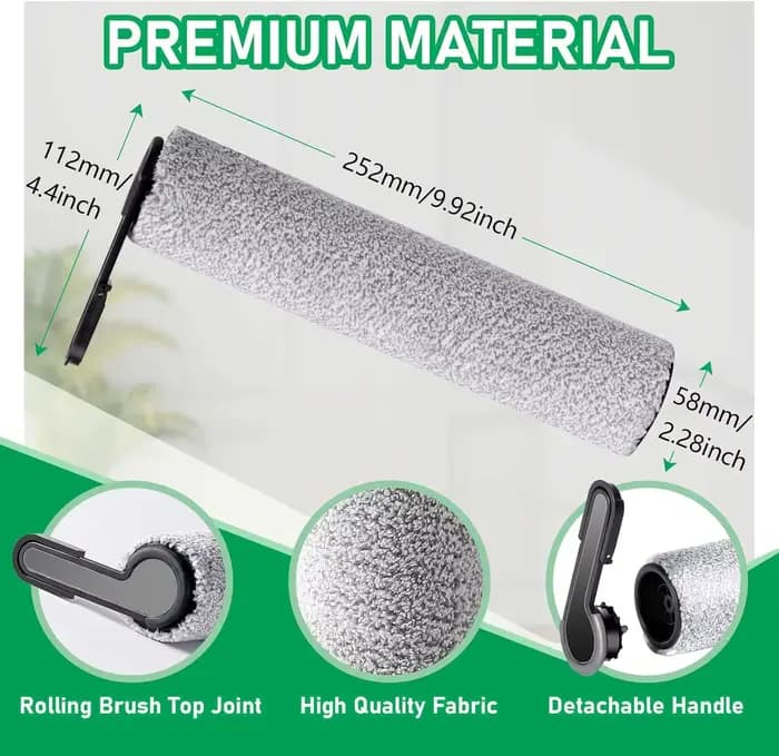 Tineco Floor ONE Stretch S6 /Swtich S6 /i5 Stretch /i6 Stretch /S7 Stretch /S9 Artist Roller Brush Remplacement et filtre à vide
