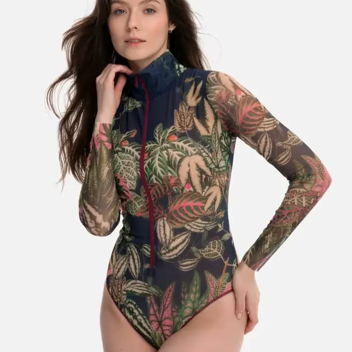 Maillot de bain transparent imprimé à séchage rapide 2026 pour femme