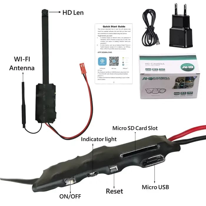Mini caméra portable sans fil, détection de mouvement, révélateur de mouvement, diffusion en direct, télécommande, P2P, Wi-Fi, HD, 4K, 1080P