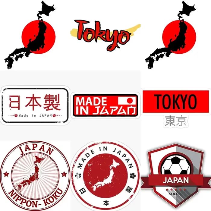 Autocollants créatifs carte du japon, accessoires pour salle murale, voiture, camion, fenêtre, casque en verre, vélo personnalisable