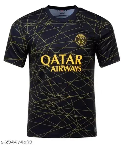 Maillot de football Paris Saint-Germain noir et or pour hommes NEYMAR JR 10, t-shirt de football à manches courtes à séchage rapide, uniforme d'entraînement sportif