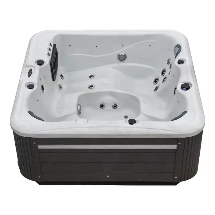 Bain à remous extérieur commercial pour 6 personnes, spa de massage, baignoire en acrylique, jacuzzi avec 87 jets et système de stérilisation à l'ozone