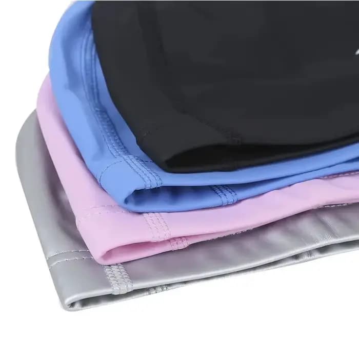Bonnet de bain adulte imperméable Pu unisexe couleur unie piscine casquette de plongée cheveux longs protection des