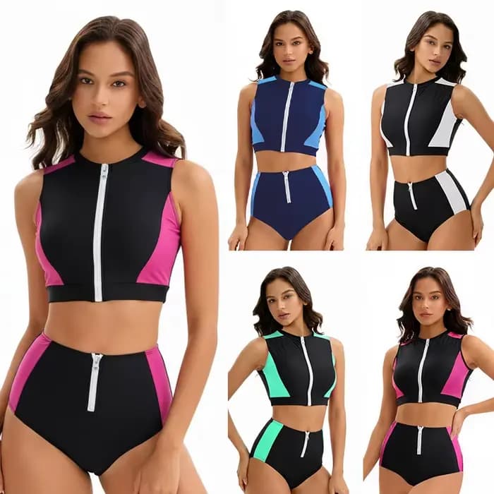 Maillot de bain de sport taille haute pour femmes