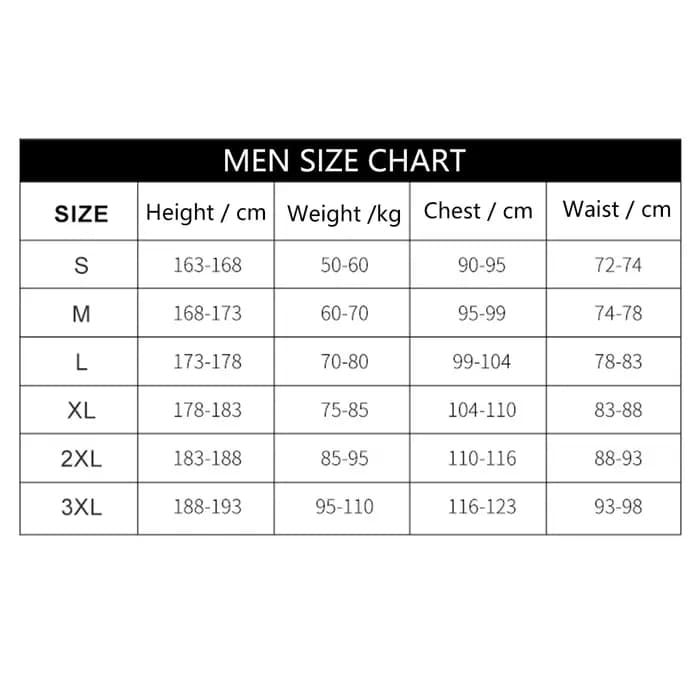 Vêtements de plongée pour hommes