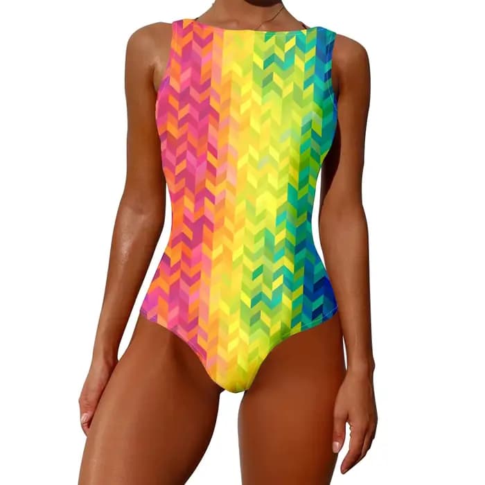 Maillot de bain une pièce Aqua Swirl DNA motif imprimé vêtements de sport décontractés maillots