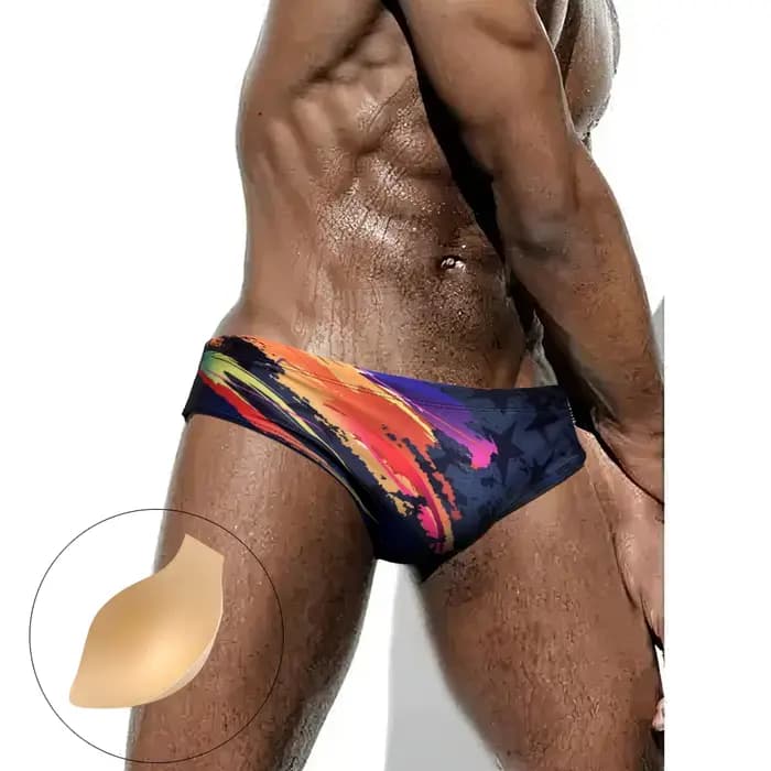 Maillot de bain en nylon taille basse pour hommes