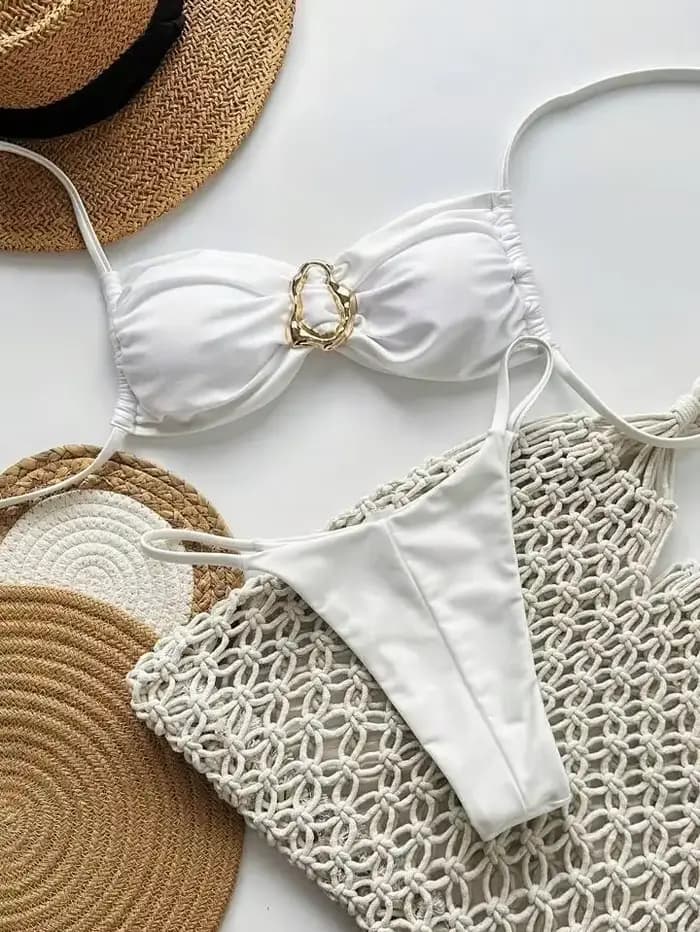 Circyy Bikini ensemble femmes Sexy maillot de bain deux pièces dos nu