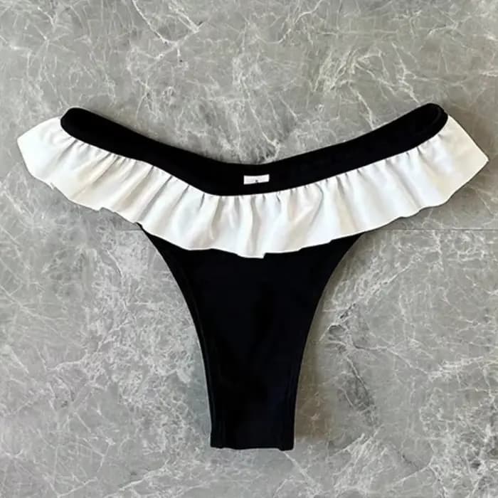 Maillot de bain deux pièces sans bretelles pour femme