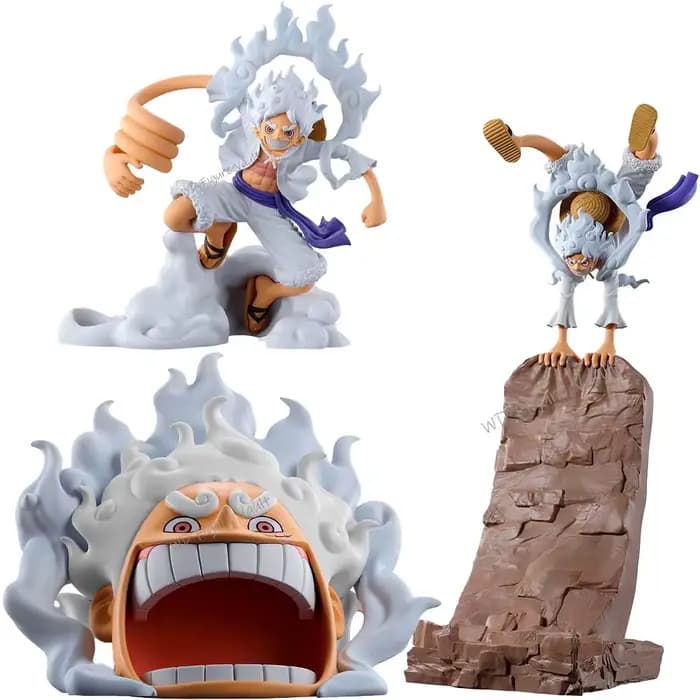 Bandai One Piece : combattre la vie! Monkey D. Luffy - Gear 5 Support pour téléphone Gfigurine fonctionnel/Boîte de rangement/Porte-stylo conteneur