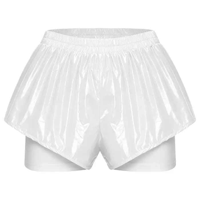 Shorts de bain brillants à double couche pour femmes avec short de sécurité intégré respirant, shorts imperméables, bas de sport