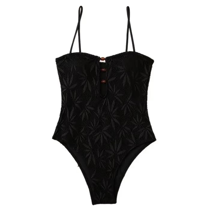 Nouveau Maillot de Bain Femme 2026 – Bikini Floral Conservateur Perlé, Maillot de Bain Une Pièce Séchage Rapide en Tissu Polyester pour la Natation