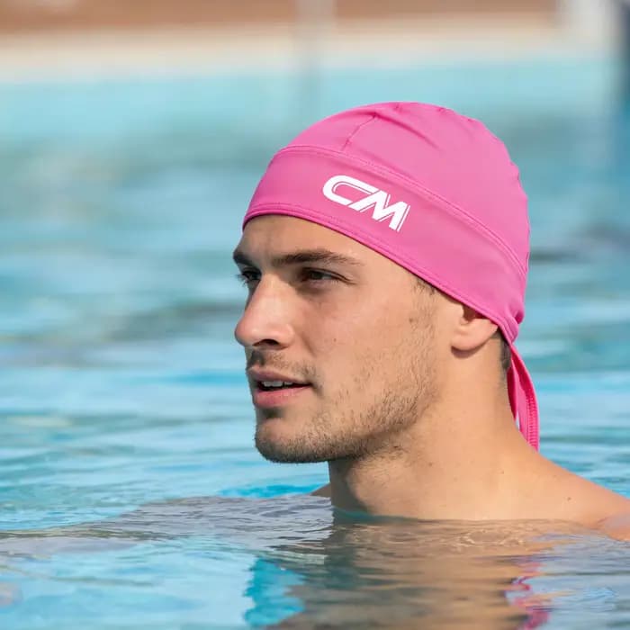 Bonnet de bain en tissu de haute qualité pour adultes, hommes et femmes, avec lacets, style pirate à queue, séchage rapide