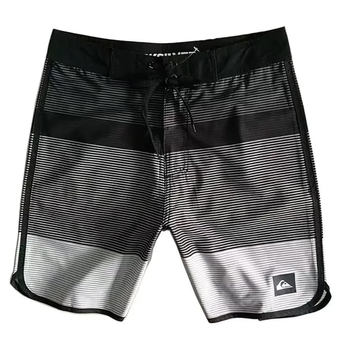 Short de plage à séchage rapide pour homme, coupe ample, élastique, décontracté, longueur trois-quarts, pour la pêche, la gym, la natation, en mélange polyester et élasthanne, été