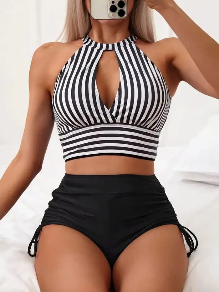2026 Maillot de bain bikini femme à rayures