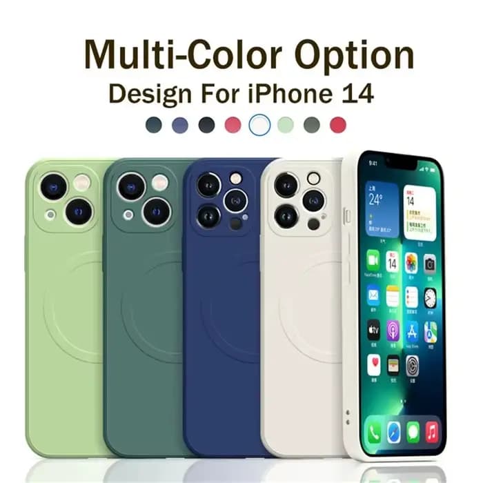 Étui de Charge magnétique sans fil Magsafe pour IPhone 15 16 14 13 12 11 Pro Max Mini XR XS Plus, housse de sangle en Silicone liquide souple