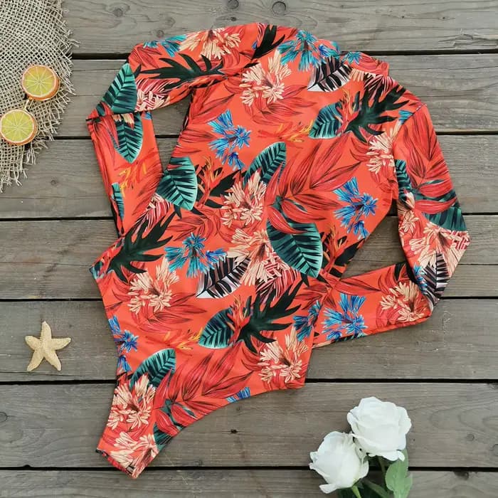 Bikini une pièce maillot de bain 2025 imprimé fleuri rétro maillots