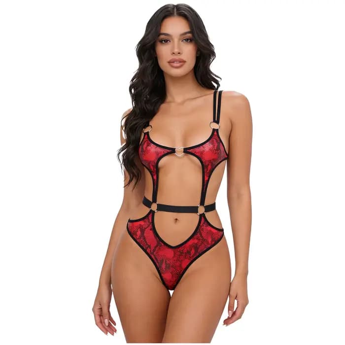 Maillot de bain une pièce pour femme, motif serpent, découpé, coupe haute, style body, monokini, string T-back, tenue de plage