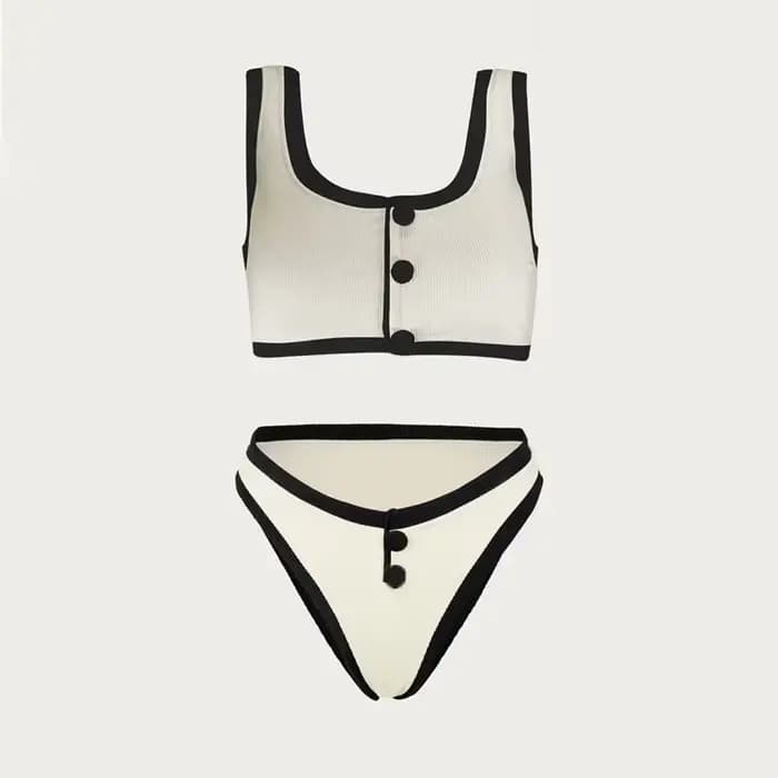 Maillot de bain vintage deux pièces pour femmes