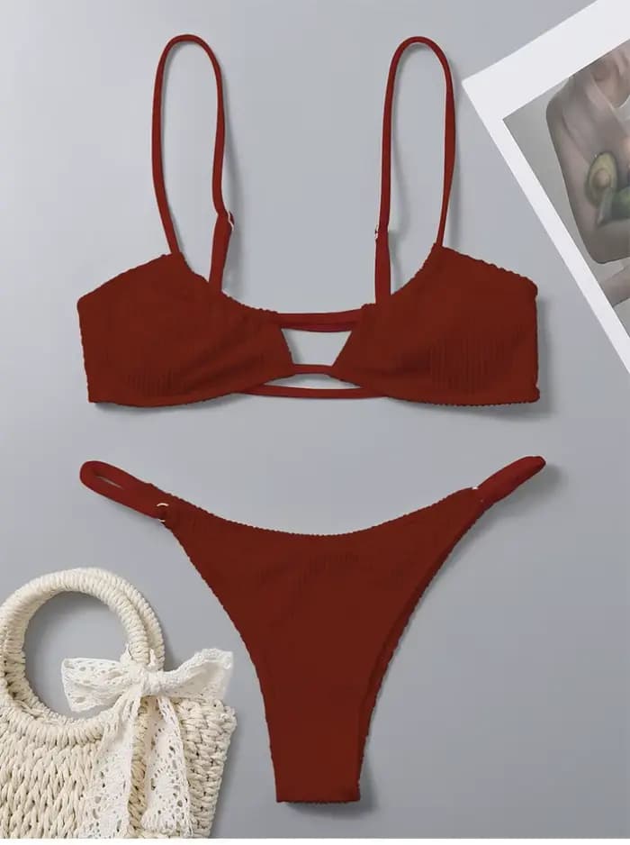 Mini bikini côtelé sexy pour femme