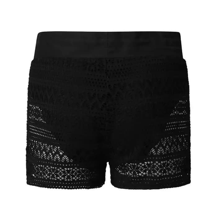 Short de bain en maille noire sexy pour femme, maillot de bain en dentelle, short de bain astronomique, short taille haute pour femme, grande taille