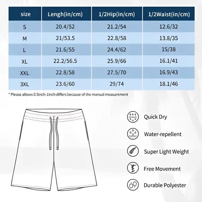 Short de planche imprimé sirènes pour homme, maillot de bain, bleu, écailles de poisson, trench court, grande taille