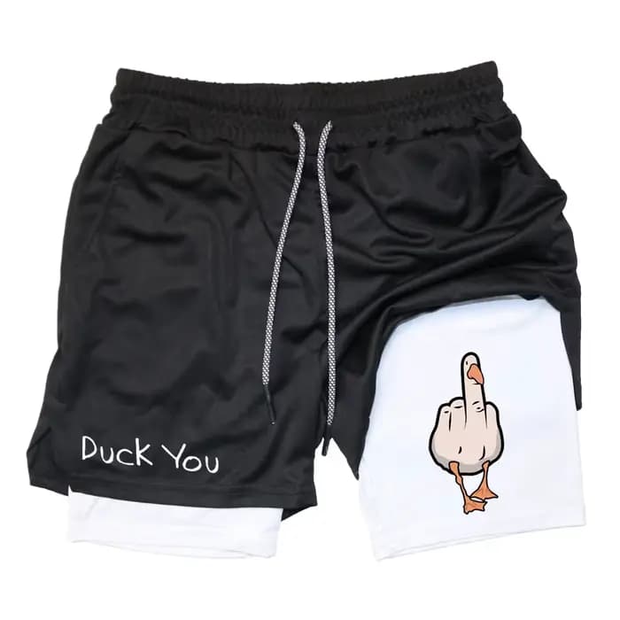 Short d'été imprimé canard de dessin animé pour hommes