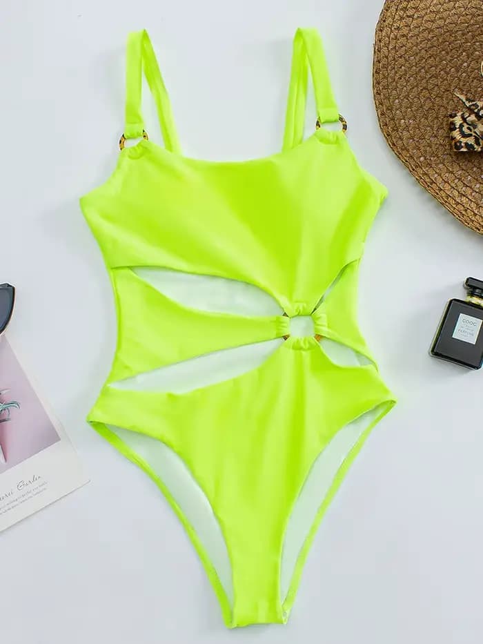 2026 Maillot de bain une pièce sexy uni pour femme