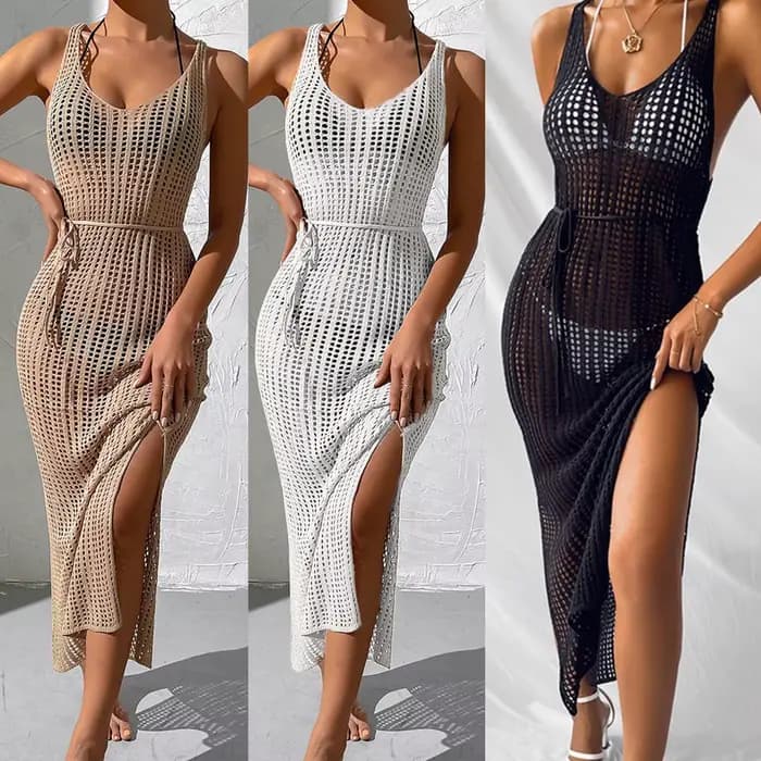 Sarong-Robe de plage en résille
