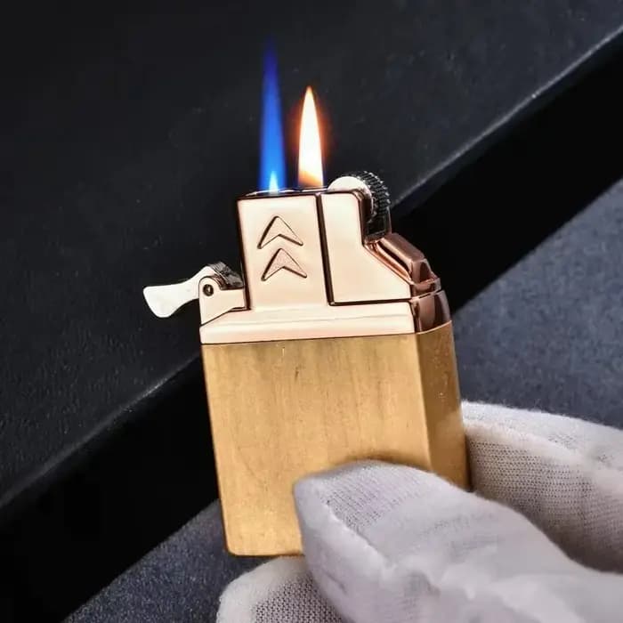 CHIEF Briquet double doublure coupe-vent créatif et personnalisé, trois types de briquets à flamme, option cadeau préférée