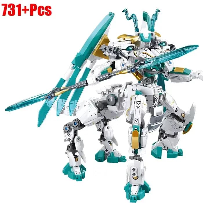 Mech Robot modèle blocs de construction ensemble de jouets films de créativité figurine guerrier bricolage assembler des briques jouets pour enfants cadeaux