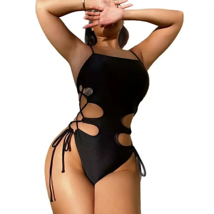 Vente chaude de la saison nouveau maillot de bain une pièce noir pour femmes Bikini sportif conservateur Z0752 maillots