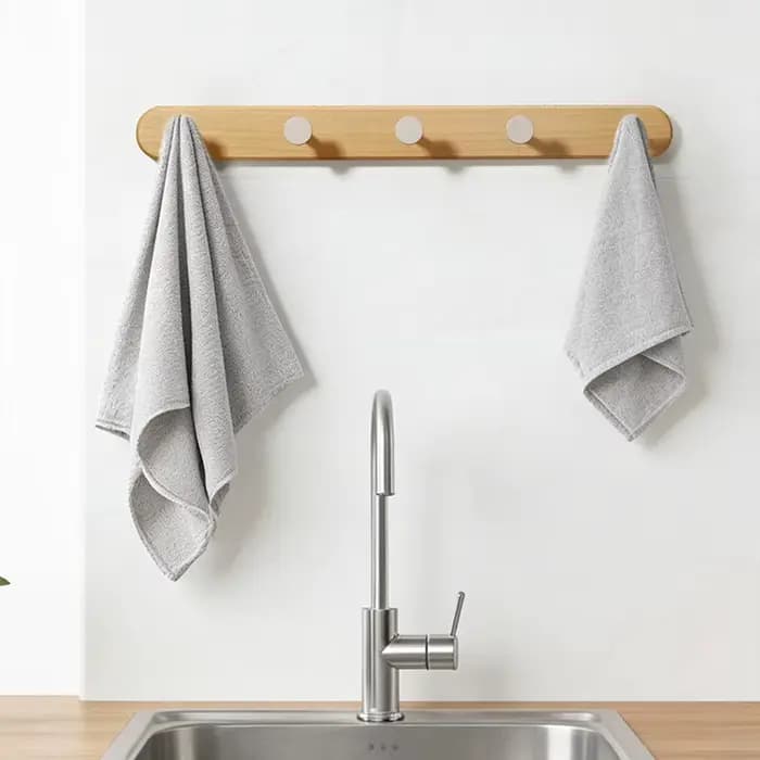 Porte-serviettes mural moderne en bois, patère à vêtements en bois de hêtre massif pour entrée, chambre, cuisine, salle de bain