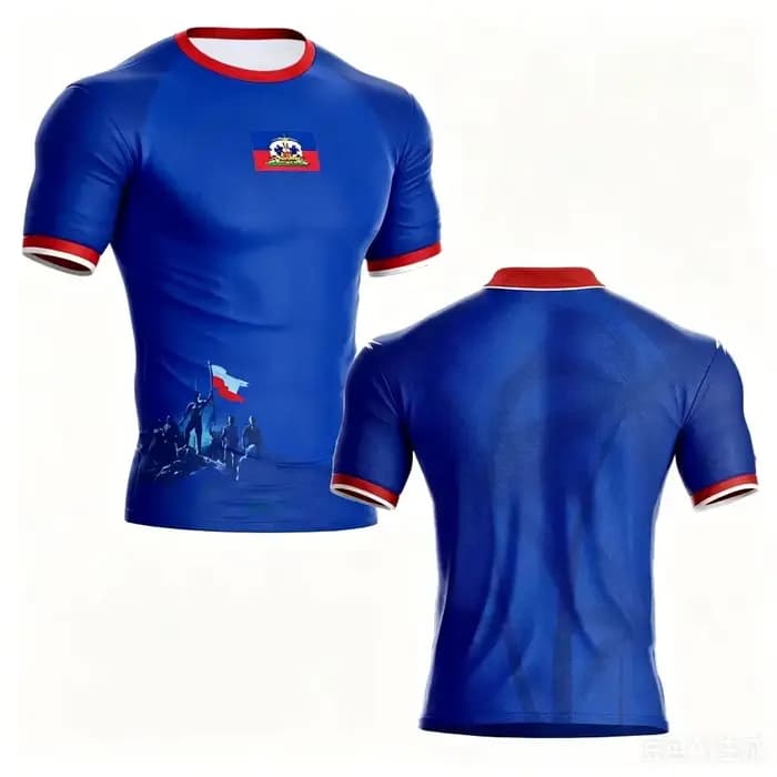 Nouveau T-shirt de football Haïtien 2026, Maillot sportif décontracté Haïtien, Imprimé drapeau, Manches courtes pour Hommes et Femmes, Cadeau idéal