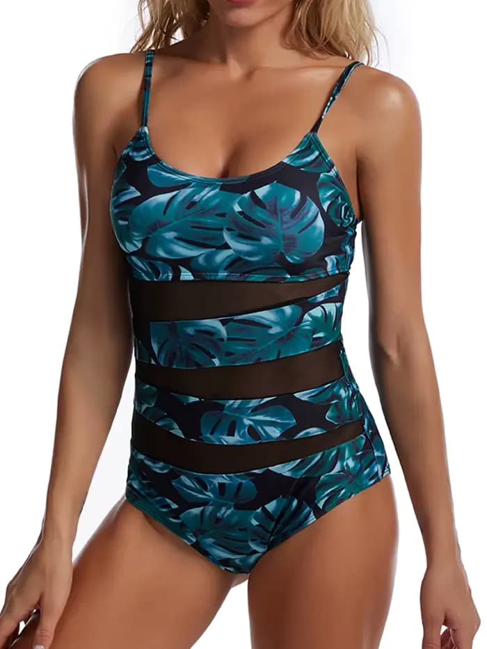 Maillot de bain une pièce sexy en maille unie 2026 pour femme