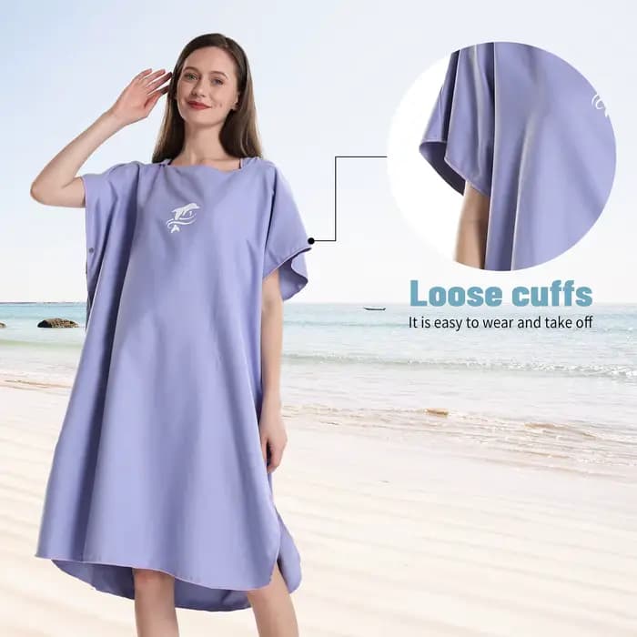Mutao – serviette de Robe Poncho de Surf unisexe