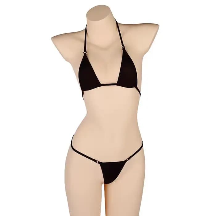 Ensemble de maillot de bain bikini transparent, design mode estival, style serpent, confortable et polyvalent, maillot de bain simple