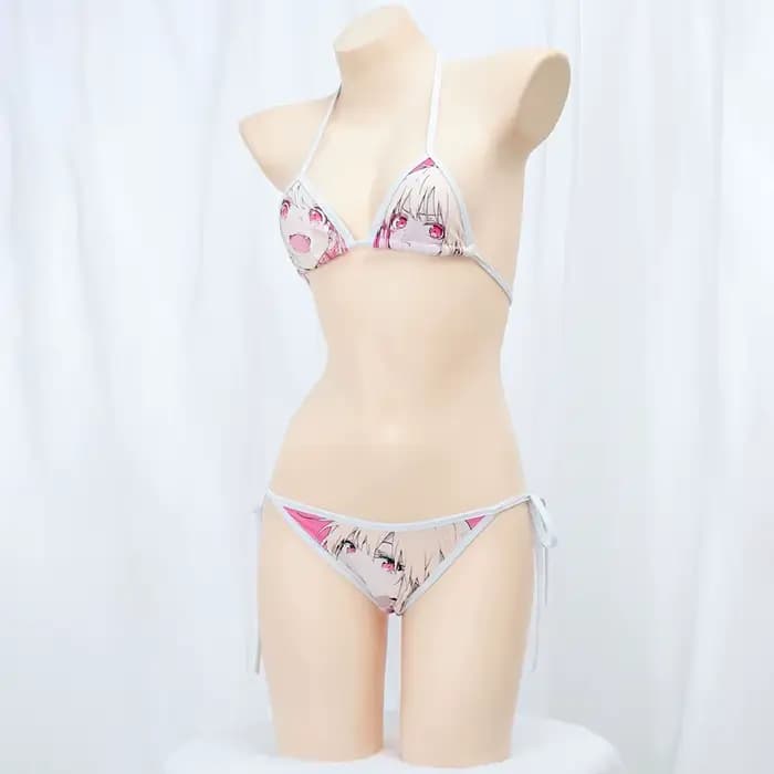 Mignon Bikini 2025 femmes Anime fille imprimer maillot de bain Sexy fendu