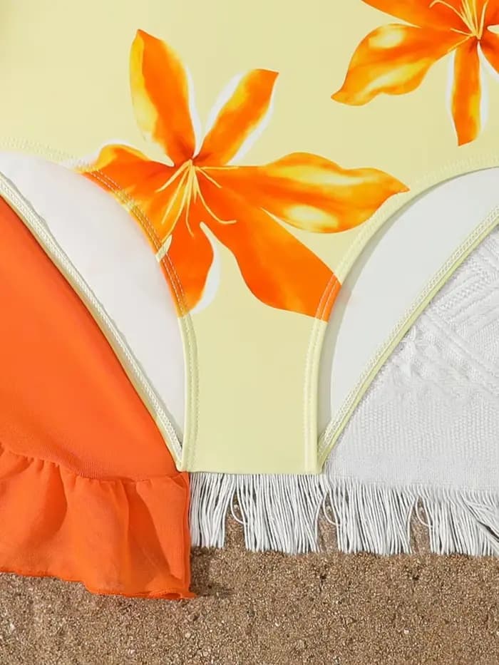 Maillot de bain une pièce pour filles et enfants