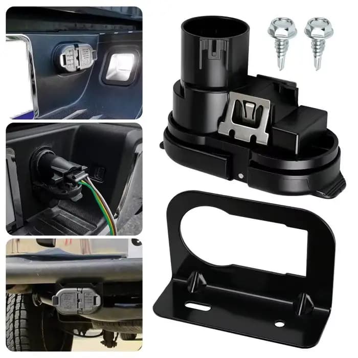 Faisceau de câblage de remorque 7 voies et 4 voies avec support, pour F150, Chevy Silverado, RAM 2007-2024