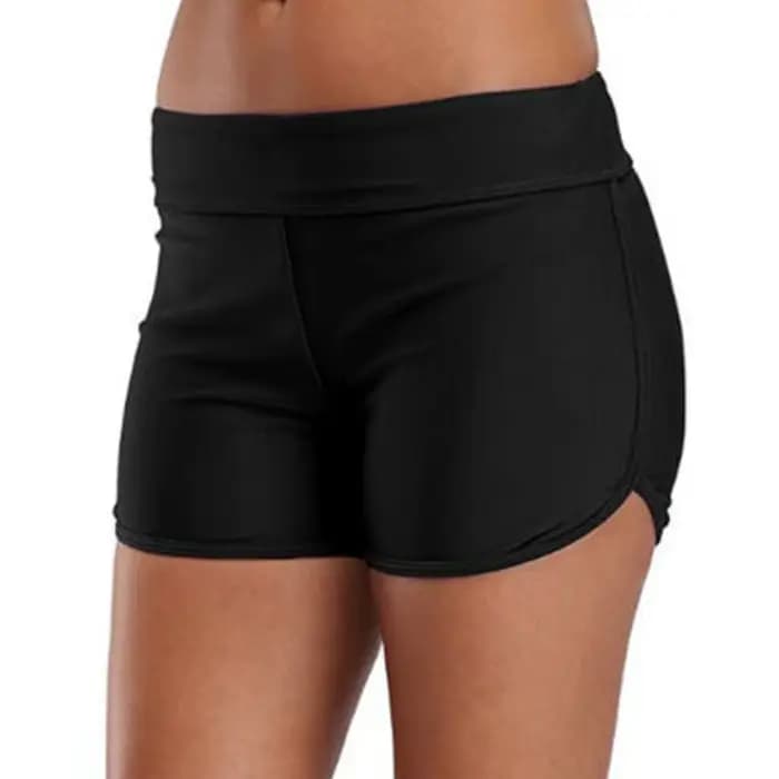 Short de bain femme taille haute conseil maillot de bain short de bain bas de maillot de bain couleur unie garçon Shorts dames maillot de bain troncs